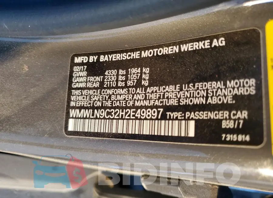 WMWLN9C32H2E49897 Photo# 12