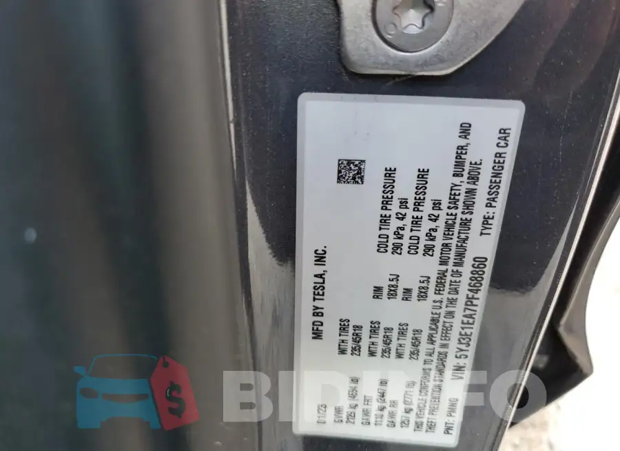5YJ3E1EA7PF468860 Photo# 13