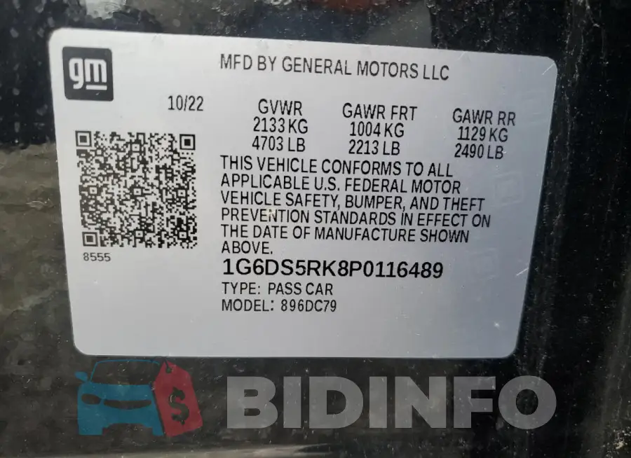 1G6DS5RK8P0116489 Photo# 12