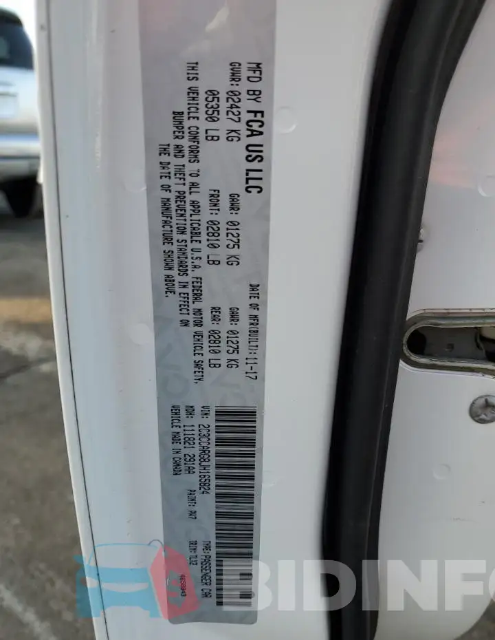 2C3CCARG8JH165824 Photo# 12