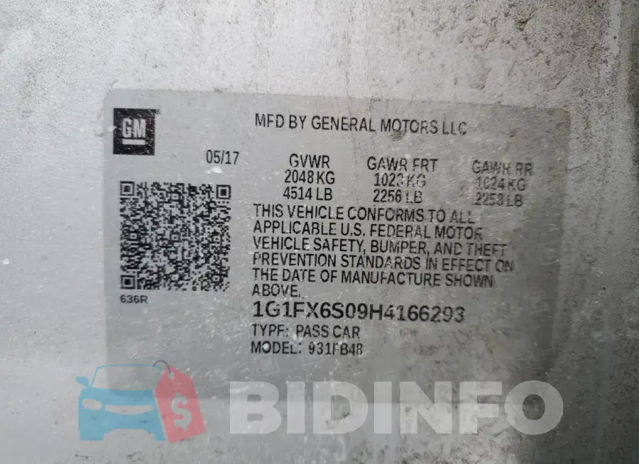 1G1FX6S09H4166293 Photo# 12