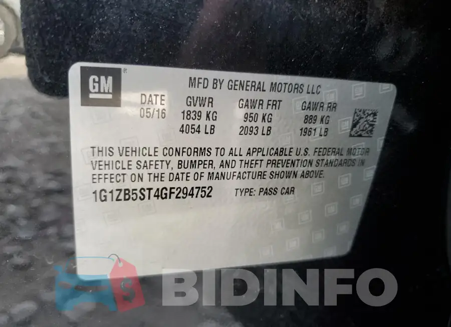 1G1ZB5ST4GF294752 Photo# 12