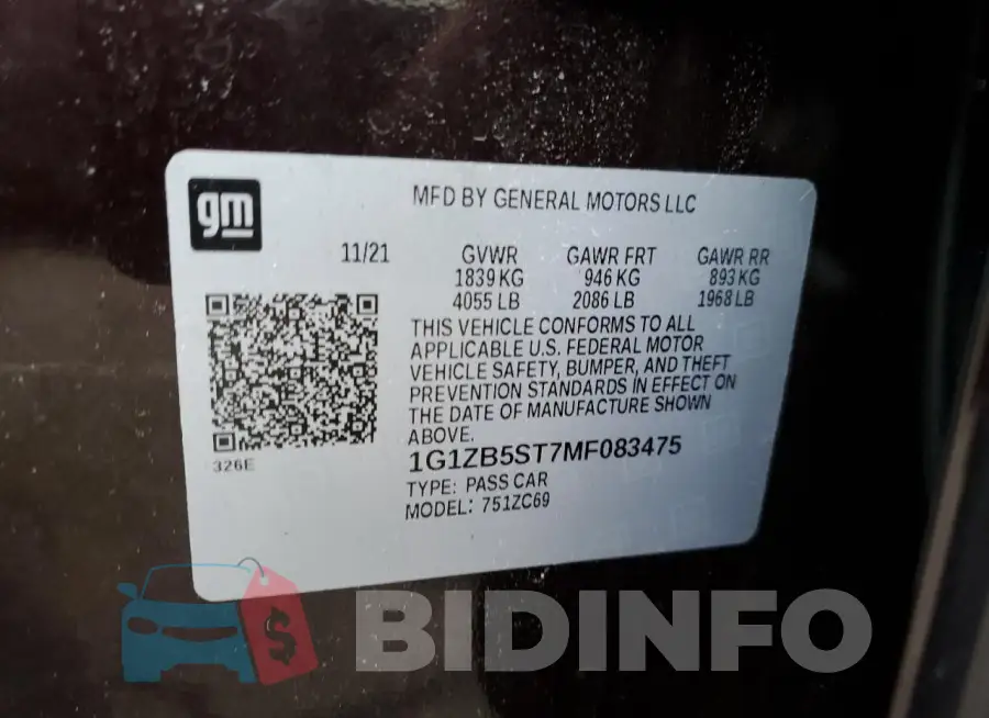 1G1ZB5ST7MF083475 Photo# 12