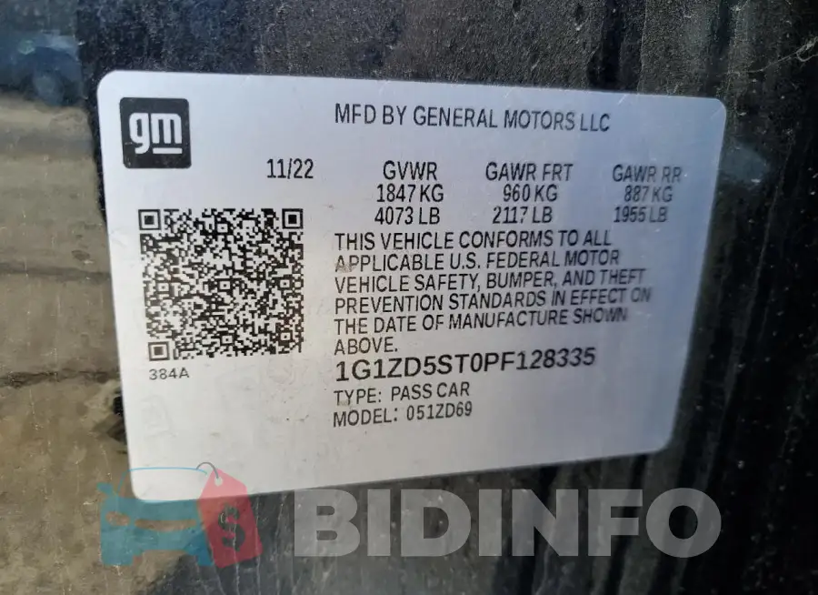 1G1ZD5ST0PF128335 Photo# 13