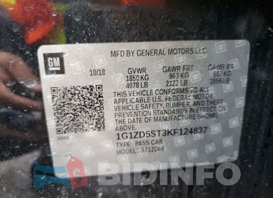 1G1ZD5ST3KF124837 Photo# 12
