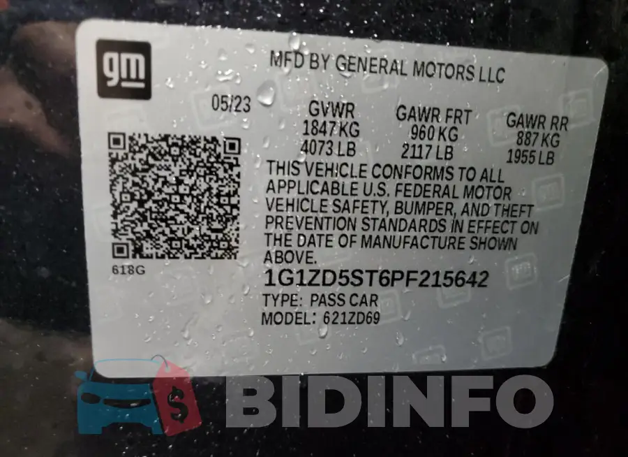 1G1ZD5ST6PF215642 Photo# 13