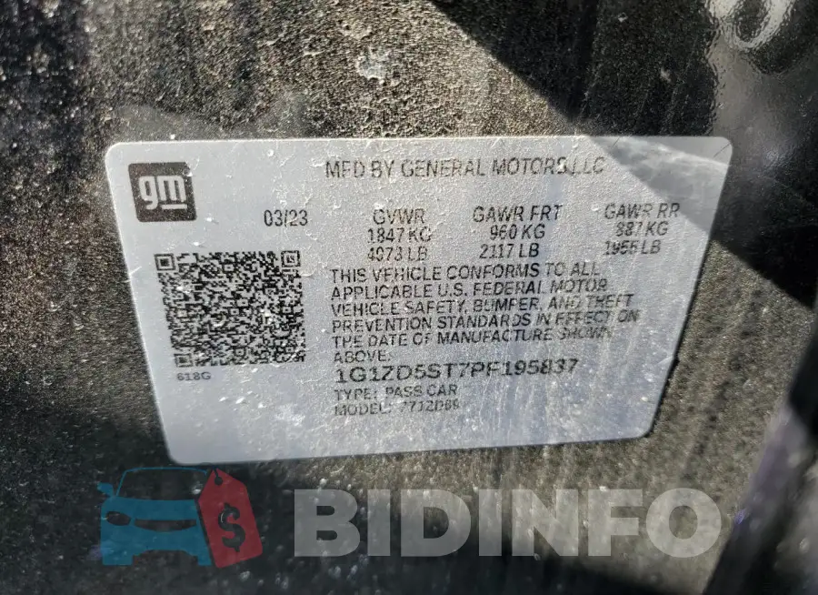 1G1ZD5ST7PF195837 Photo# 13