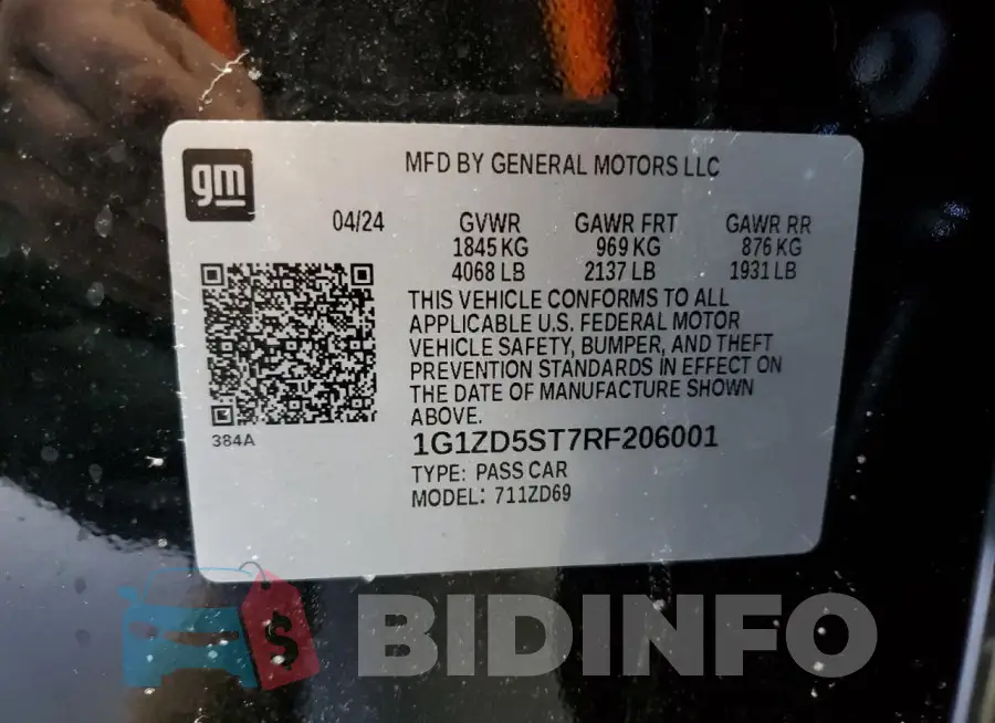 1G1ZD5ST7RF206001 Photo# 13