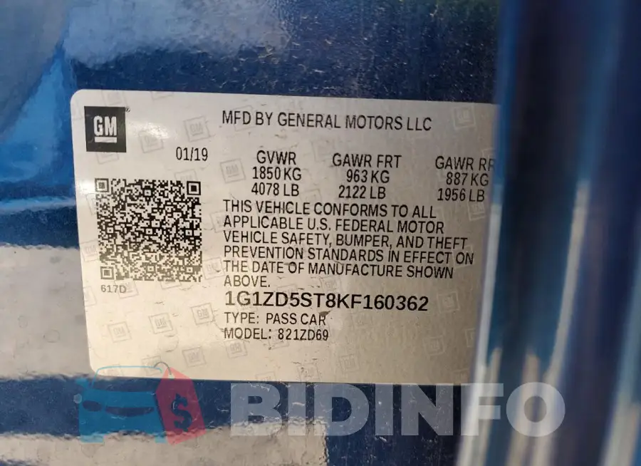 1G1ZD5ST8KF160362 Photo# 13