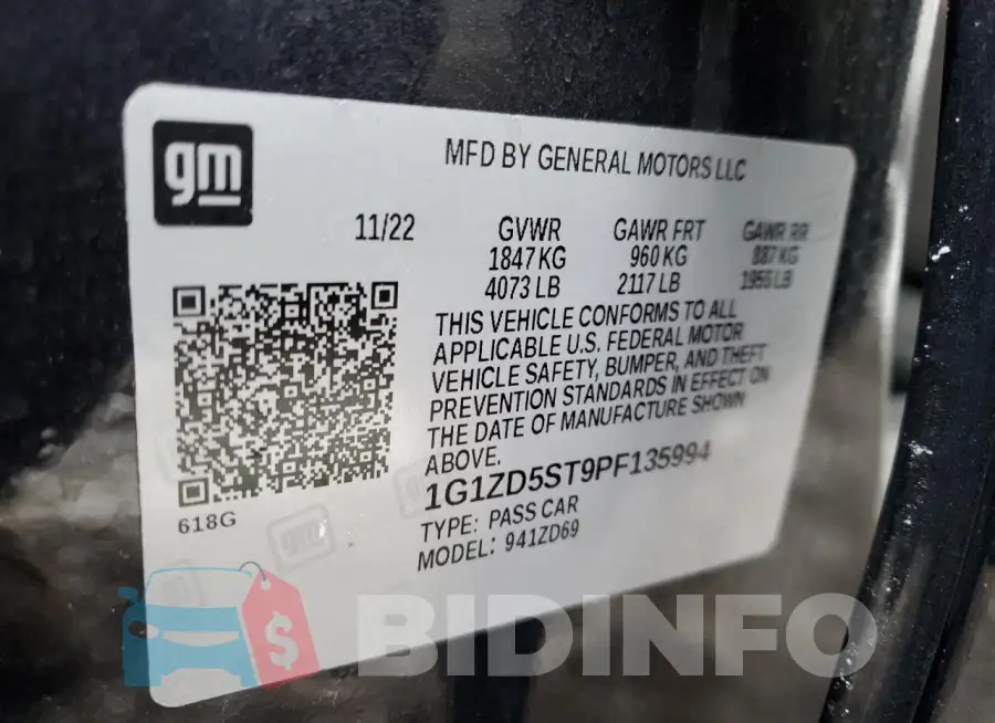 1G1ZD5ST9PF135994 Photo# 13