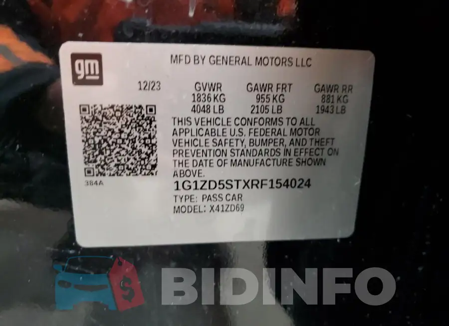 1G1ZD5STXRF154024 Photo# 12