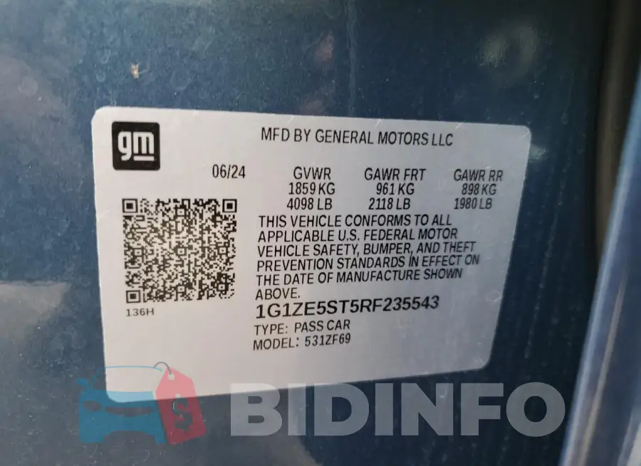 1G1ZE5ST5RF235543 Photo# 12