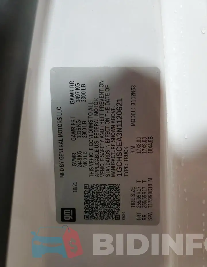 1GCHSCEA3N1120621 Photo# 13