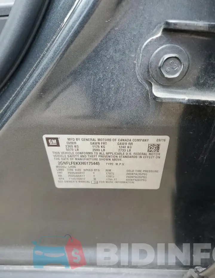 2GNFLFEKXH6175445 Photo# 12