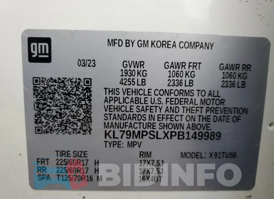 KL79MPSLXPB149989 Photo# 12