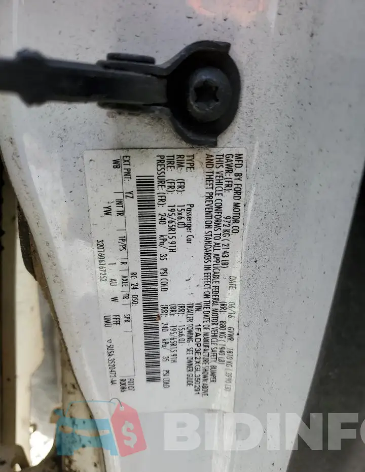 1FADP3E2XGL350291 Photo# 12