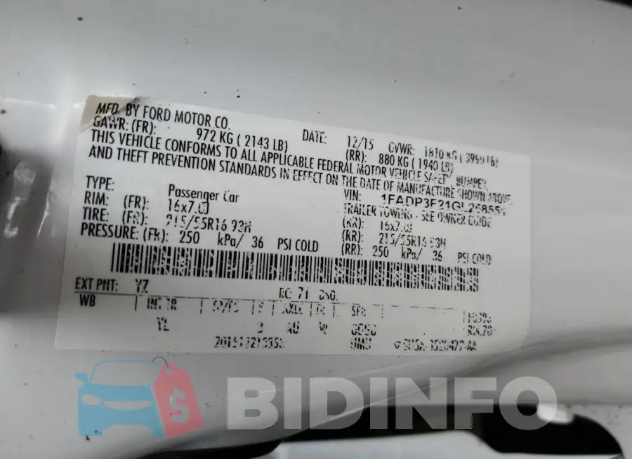 1FADP3F21GL258551 Photo# 12