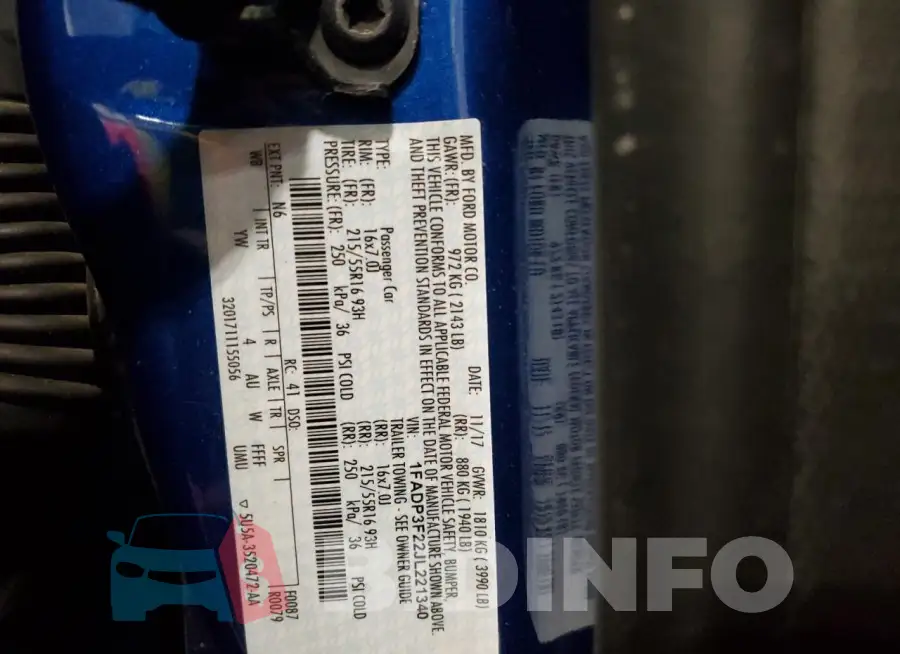 1FADP3F22JL221340 Photo# 12