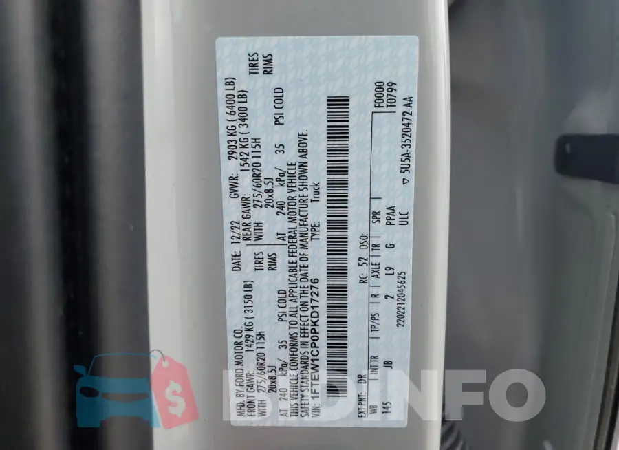 1FTEW1CP0PKD17276 Photo# 12