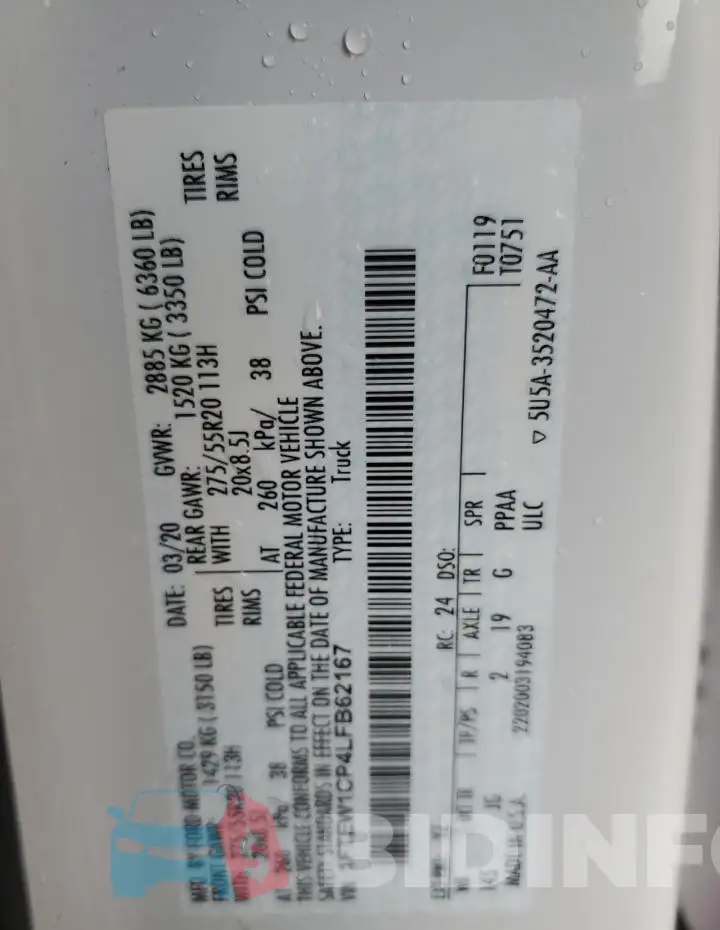1FTEW1CP4LFB62167 Photo# 12