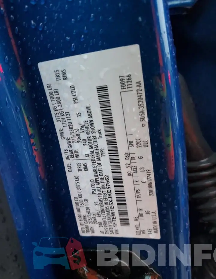 1FTEW1E5XJKE57662 Photo# 12