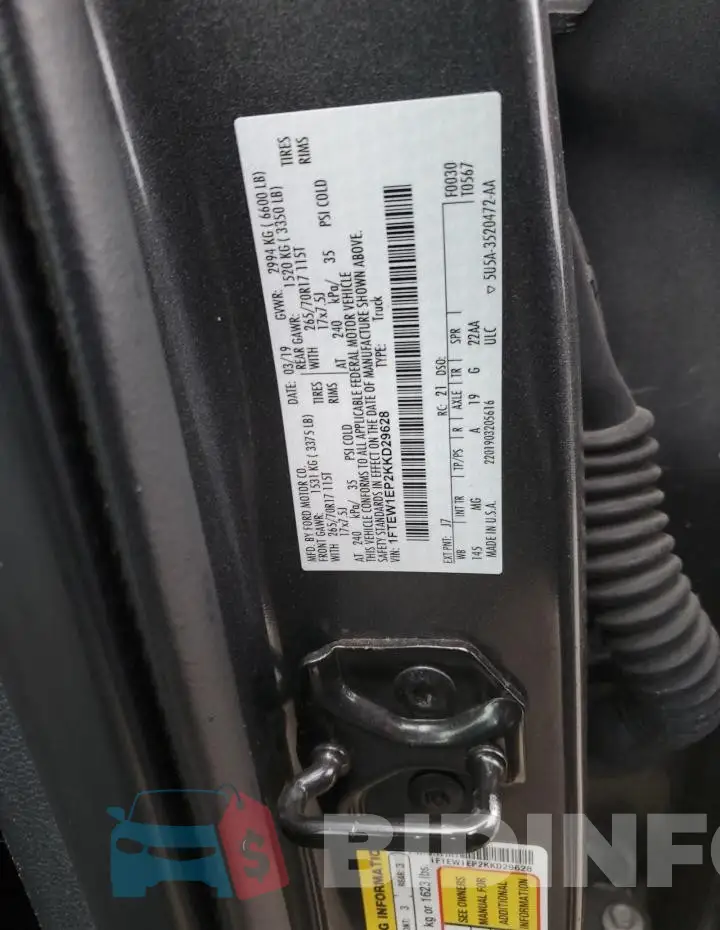 1FTEW1EP2KKD29628 Photo# 12