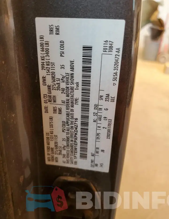 1FTEW1EPXPKD42716 Photo# 13