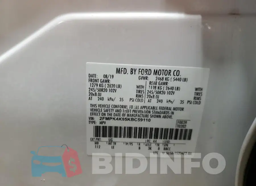 2FMPK4K95KBC59110 Photo# 13