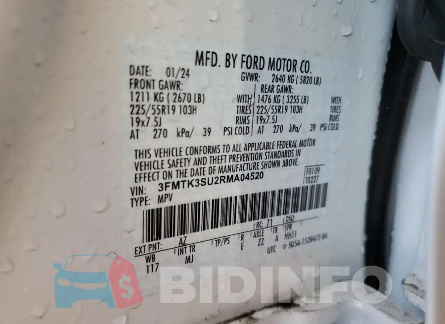 3FMTK3SU2RMA04520 Photo# 13