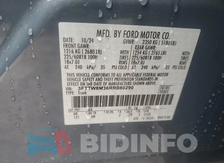 3FTTW8M36RRB80290 Photo# 12