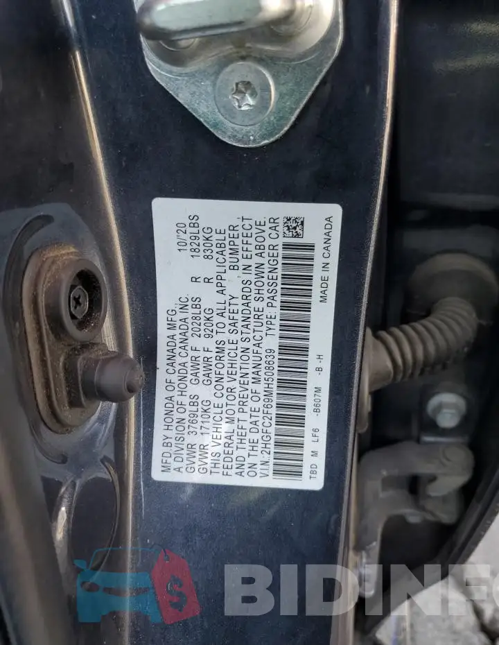 2HGFC2F69MH508639 Photo# 12