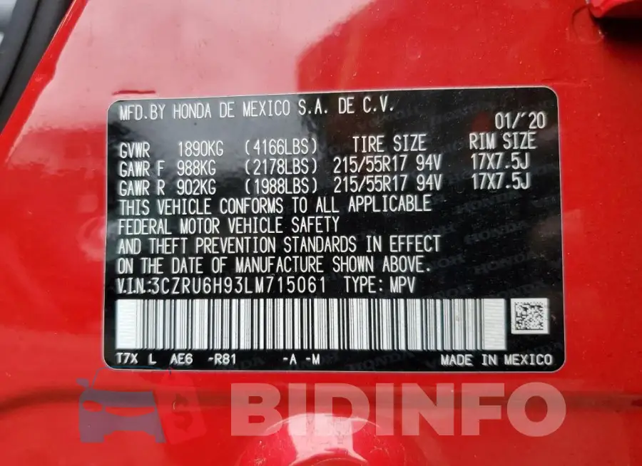 3CZRU6H93LM715061 Photo# 13