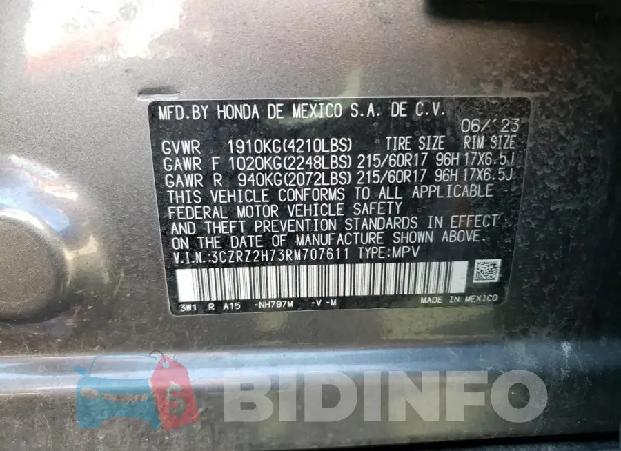 3CZRZ2H73RM707611 Photo# 13