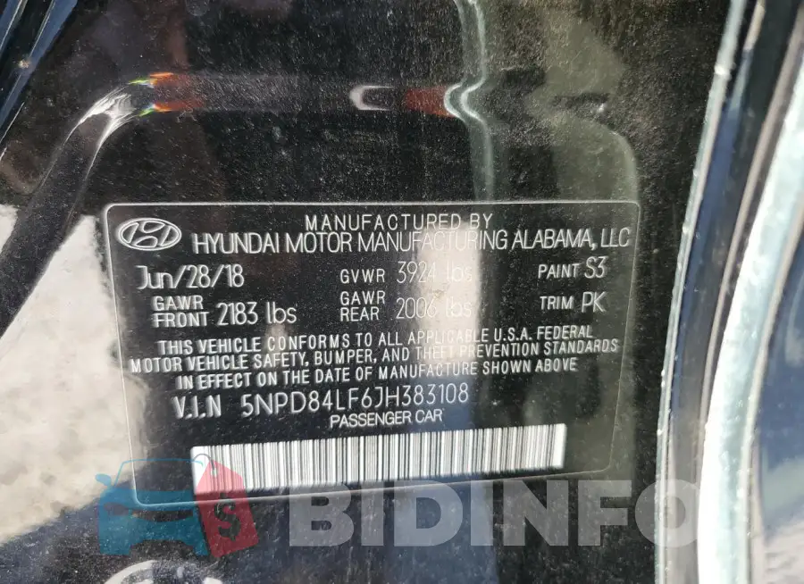 5NPD84LF6JH383108 Photo# 12