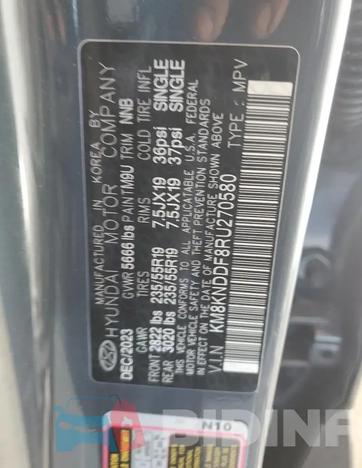 KM8KNDDF8RU270580 Photo# 14