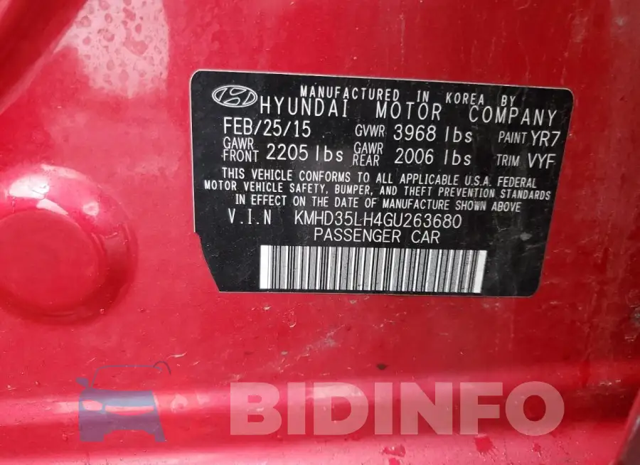 KMHD35LH4GU263680 Photo# 12