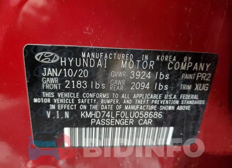 KMHD74LF0LU058686 Photo# 12