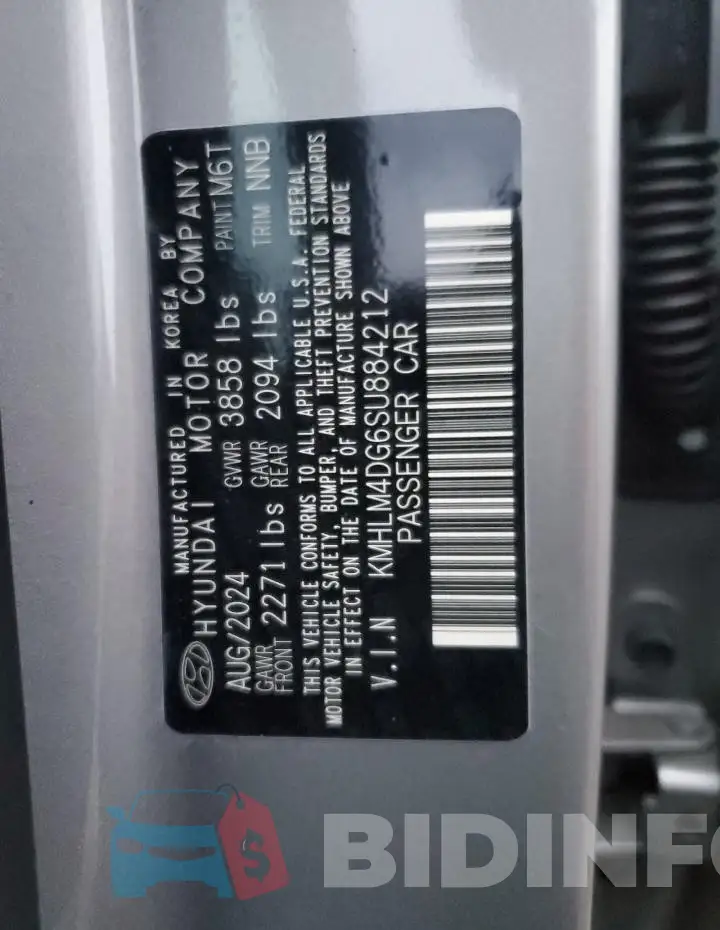 KMHLM4DG6SU884212 Photo# 12