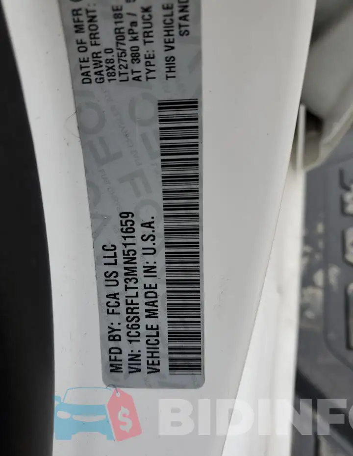 1C6SRFLT3MN511659 Photo# 12