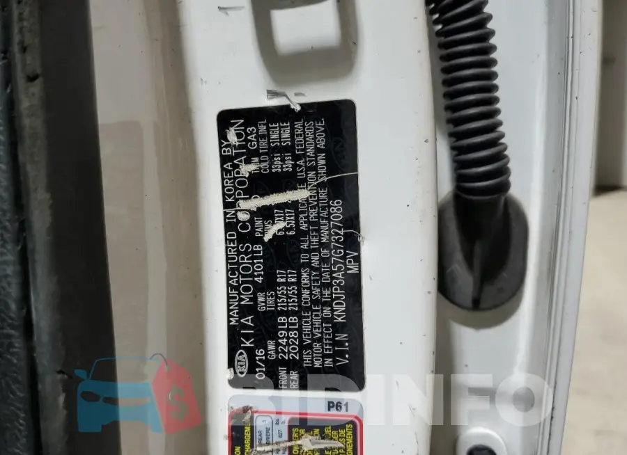 KNDJP3A57G7327086 Photo# 13