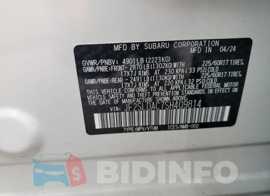 JF2SLDAC7SH409814 Photo# 12