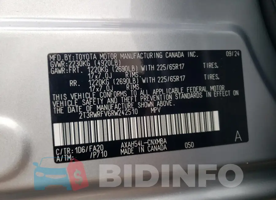 2T3RWRFV6RW242510 Photo# 12