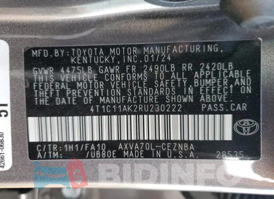 4T1C11AK2RU230222 Photo# 12
