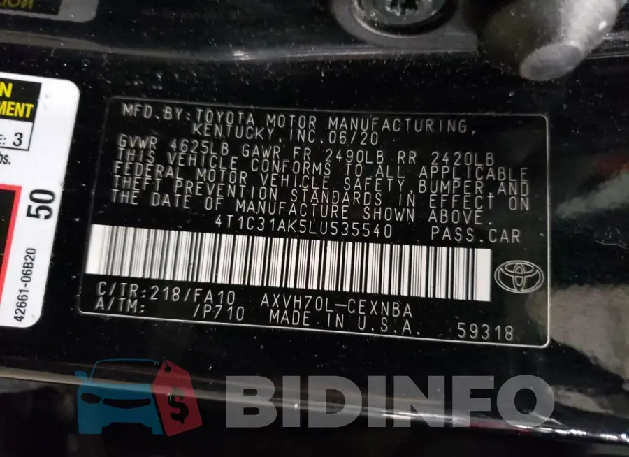 4T1C31AK5LU535540 Photo# 12
