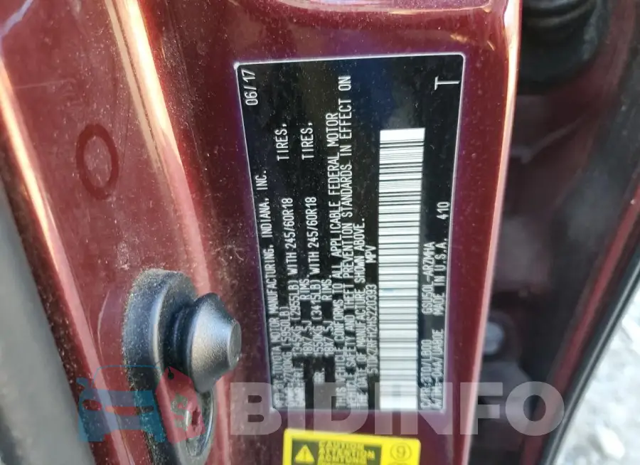 5TDKZRFH2HS220393 Photo# 13