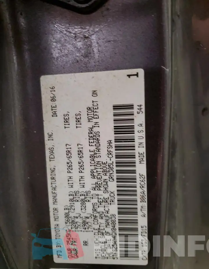 5TFSZ5AN4GX040038 Photo# 13