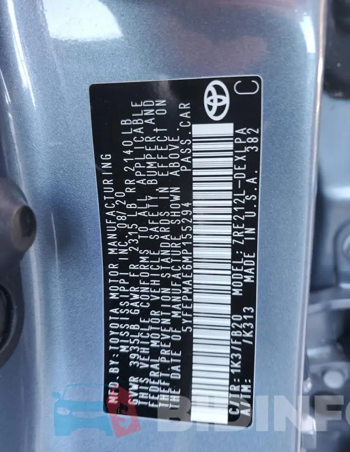 5YFEPMAE6MP155294 Photo# 12