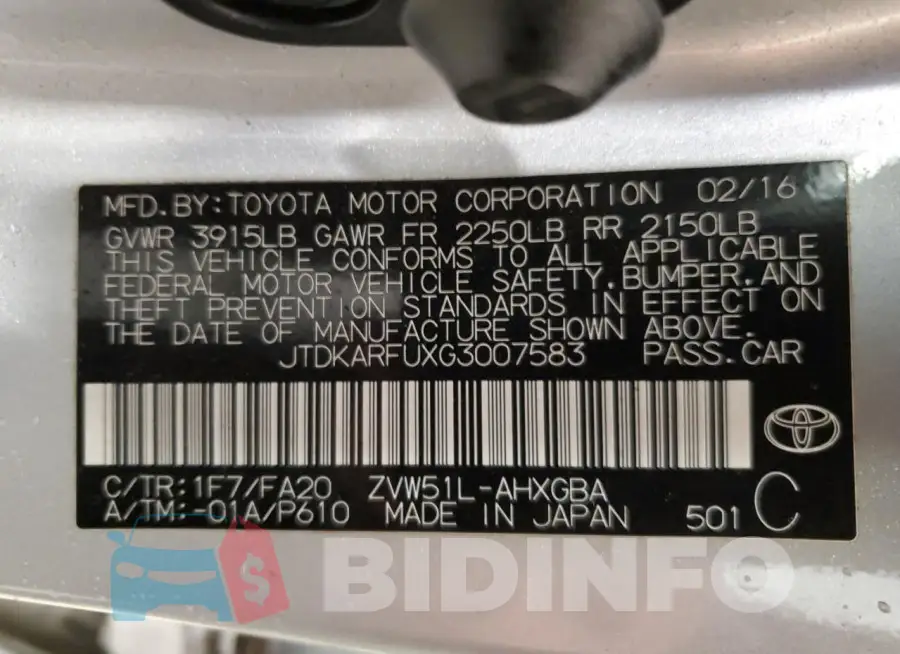 JTDKARFUXG3007583 Photo# 12