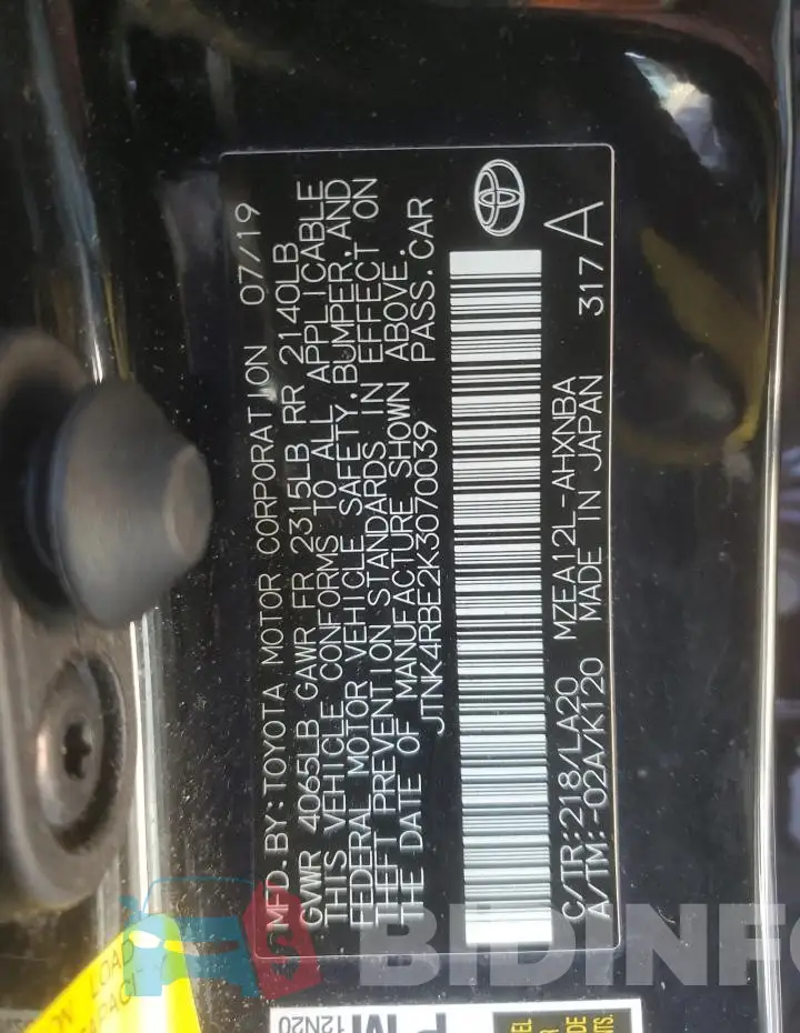 JTNK4RBE2K3070039 Photo# 12