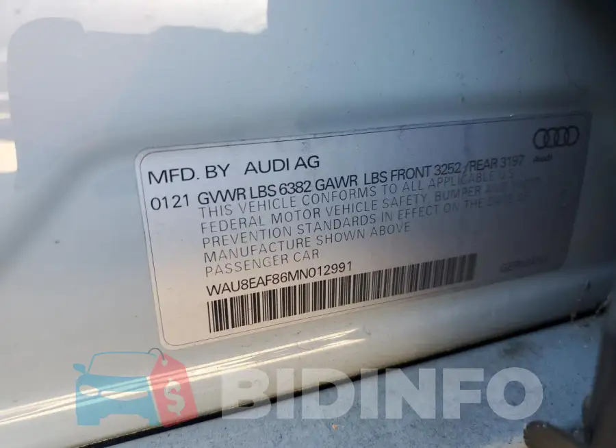 WAU8EAF86MN012991 Photo# 12
